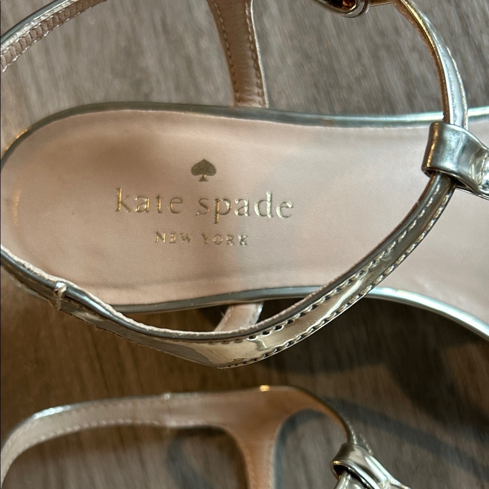 Kate Spade Metallic Gold Sandals - Picture 4 of 9